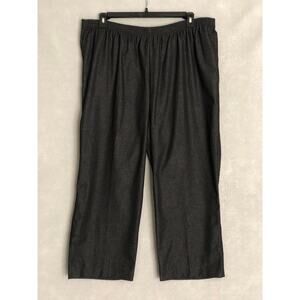 Alfred Dunner Women's 24W Classic Short Length Stretch Denim Jeans Black NEW